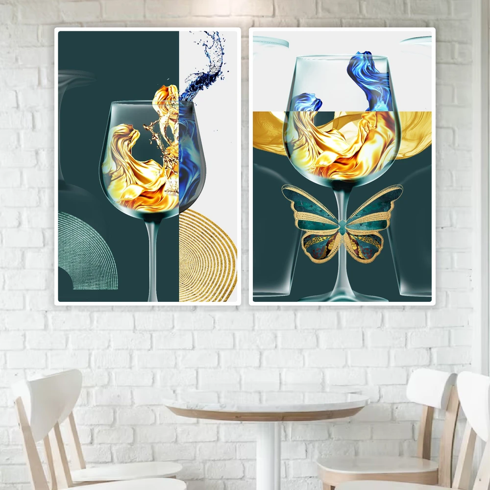 Tranh Treo Tường Ly Rượu Nghệ Thuật 2