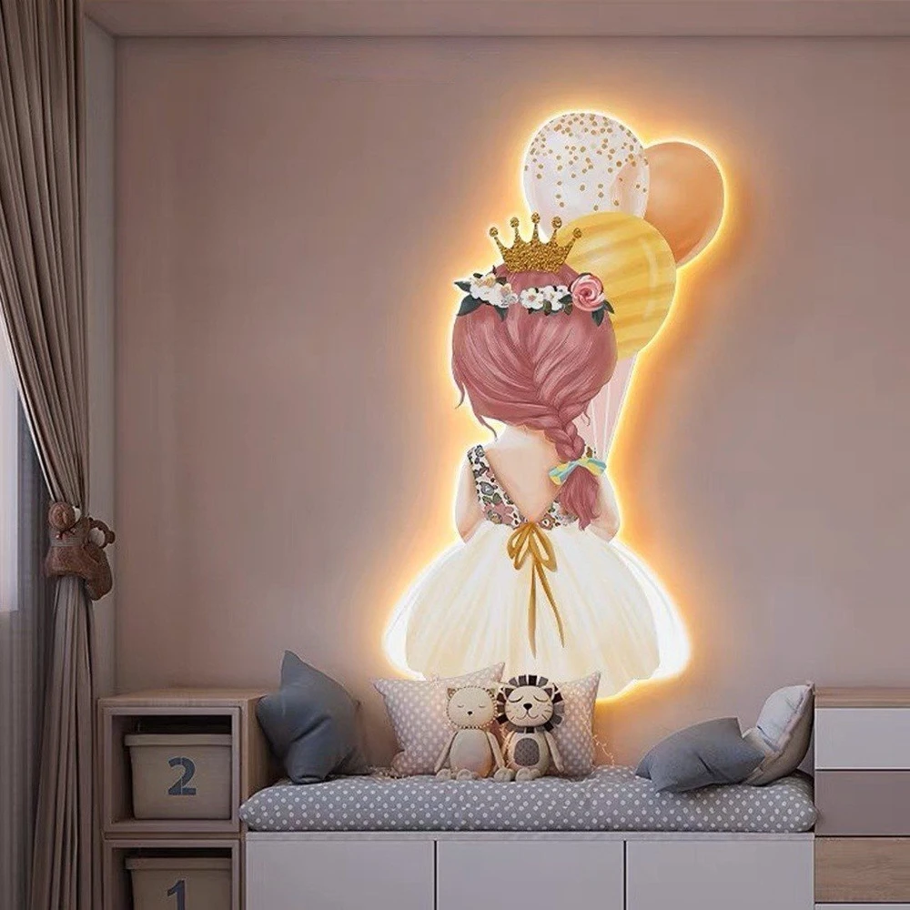 Tranh Đèn Led Tráng Gương Uv Pha Lê Cô Gái Nghệ Thuật 6