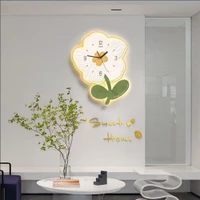 Tranh Đồng Hồ Đèn Led Tráng Gương Pha Lê Hoa Nghệ Thuật Sang Trọng