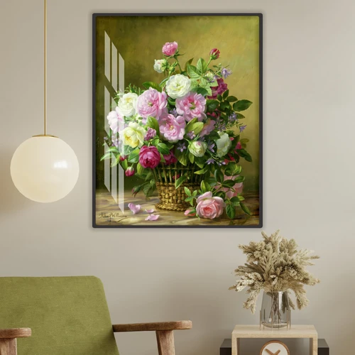 Tranh Treo Tường Bình Hoa Hồng Nghệ Thuật 2
