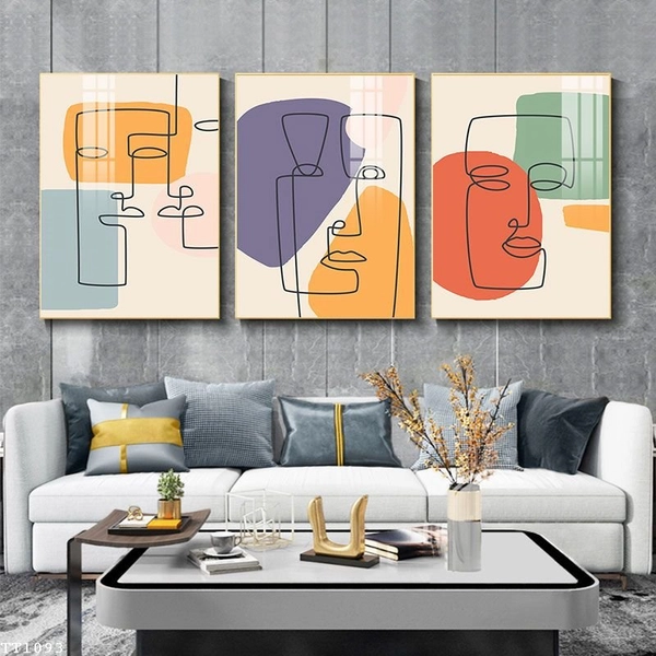 Tranh Treo Tường Khuôn Mặt Nghệ Thuật Tối Giản