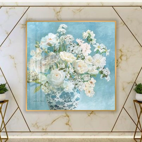 Tranh treo tường lọ hoa xanh