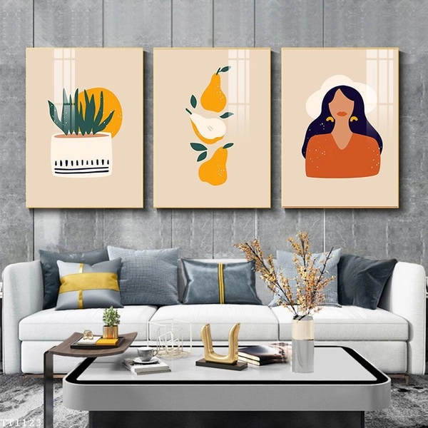 Tranh Treo Tường Phong Cách Tối Giản Cô Gái Nghệ Thuật
