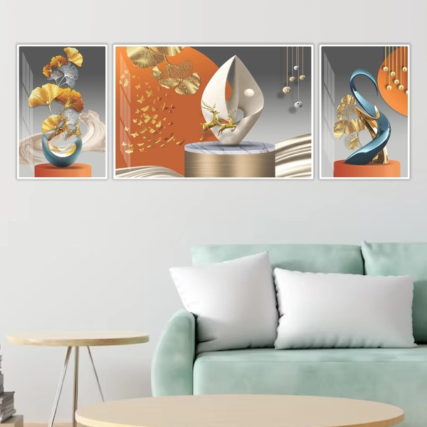 Tranh Treo Tường Đôi Hươu Nghệ Thuật 5