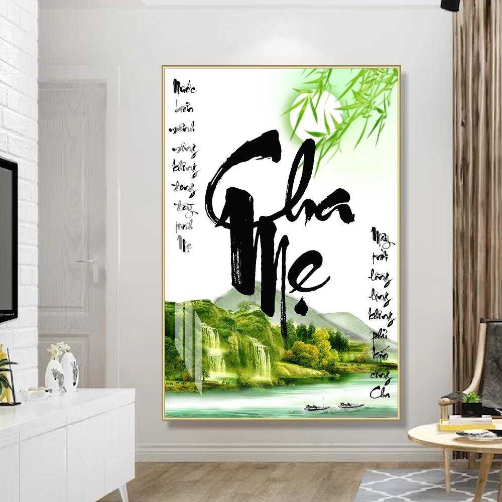 Tranh Thư Pháp Chữ Cha Mẹ 2