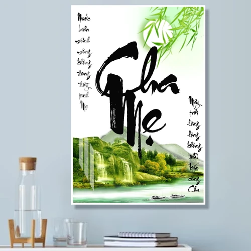 Tranh Thư Pháp Chữ Cha Mẹ 2