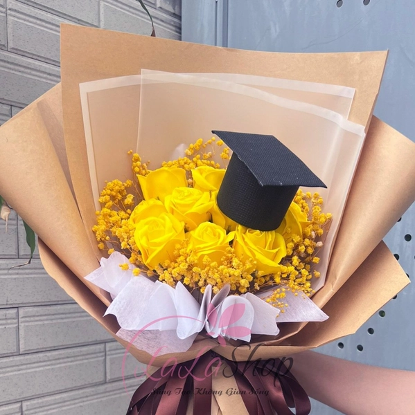 BÓ HOA TỐT NGHIỆP - VÀNG RỰC RỠ