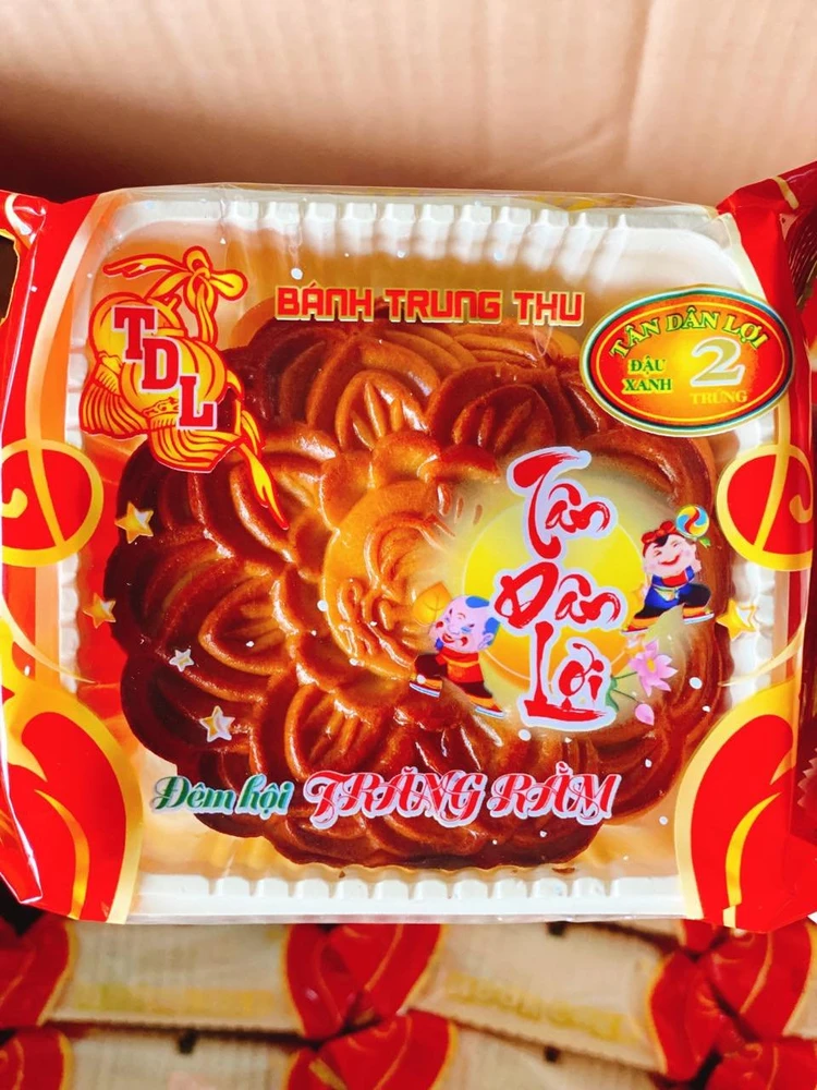 Bánh trung thu nhân đậu xanh 2 trứng 200G Bánh Tân Dân Lợi