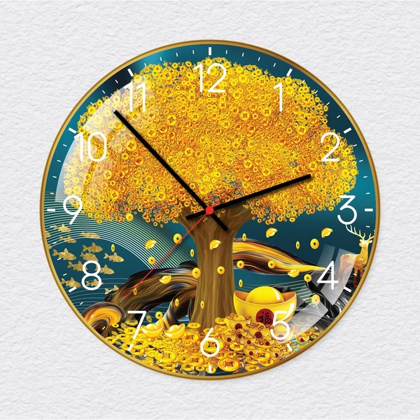 Đồng hồ vintage cây tiền vàng