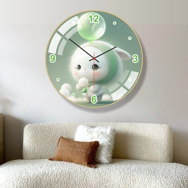 Đồng hồ treo tường hình thú dễ thương kim trôi mẫu 937