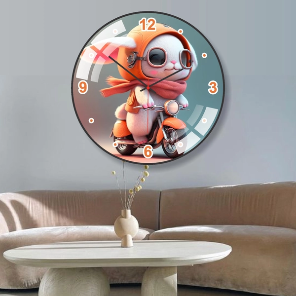 Đồng hồ treo tường hình thú dễ thương kim trôi mẫu 936