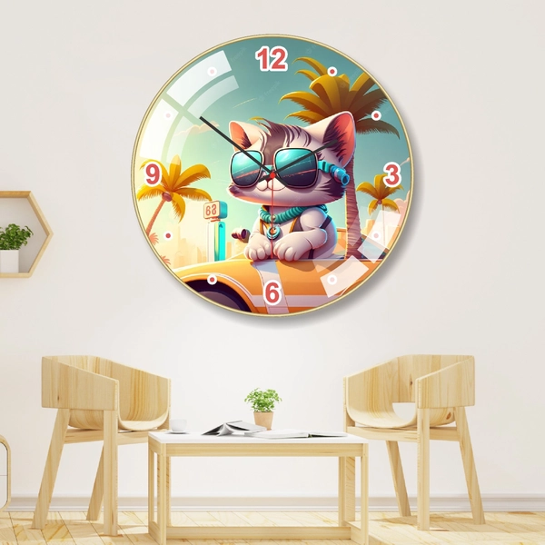 Đồng hồ treo tường hình thú dễ thương kim trôi mẫu 942