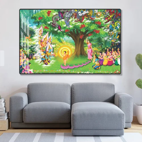 Tranh treo tường Đức Phật Đản Sanh