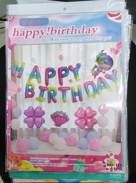 Set bong bóng trang trí sinh nhật happy birthday 51