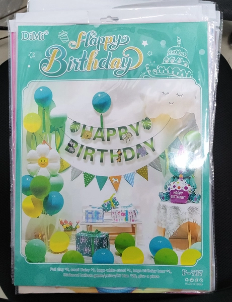 Set bong bóng trang trí sinh nhật happy birthday 52