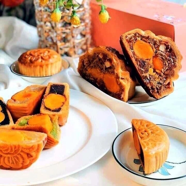 Bánh trung thu nhân thập cẩm gà quay 2 trứng 200G Bánh Tân Dân Lợi