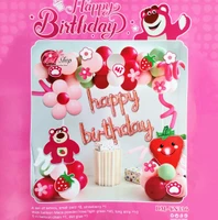 Set bong bóng trang trí sinh nhật chú chú gấu dâu 47