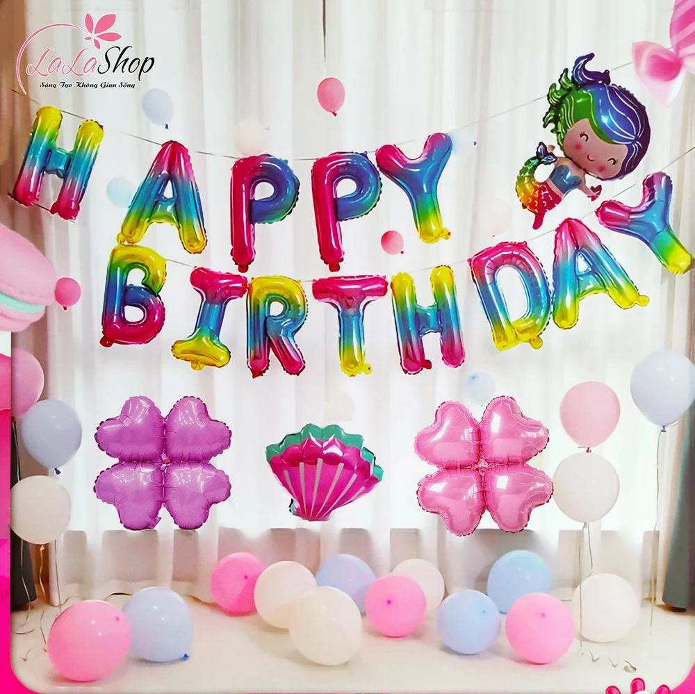 Set bong bóng trang trí sinh nhật happy birthday 51