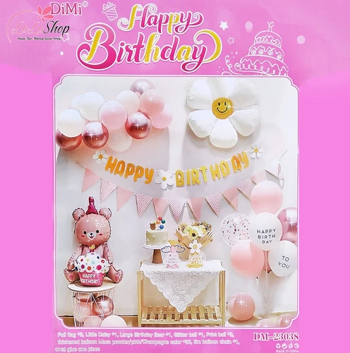 Set bong bóng trang trí sinh nhật happy birthday 59