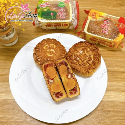 Bánh trung thu thập cẩm xá xíu 2 trứng 200G Bánh Tân Dân Lợi