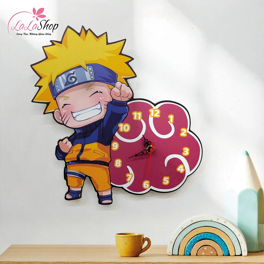 Đồng Hồ Gỗ Treo Tường Hình Naruto