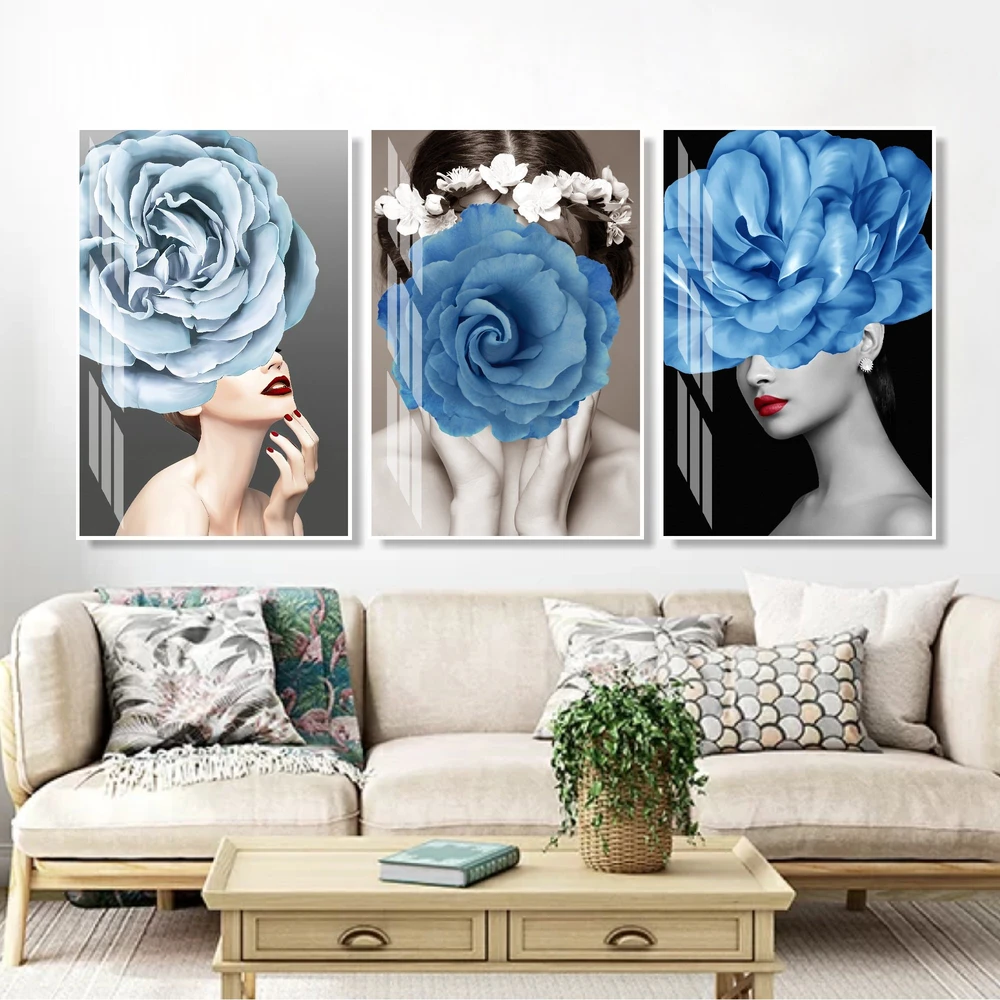 Tranh treo tường cô gái nghệ thuật trừu tượng decor phòng ngủ 96