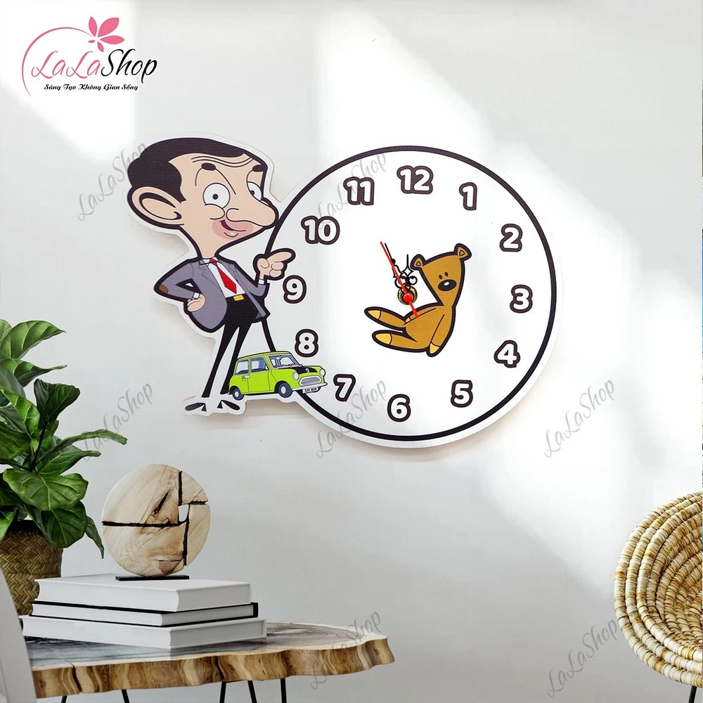 Đồng Hồ Gỗ Hình Mr.Bean
