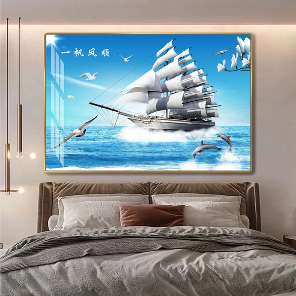 Tranh treo tường thuận buồm xuôi gió sơn thủy hữu tình 20