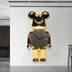 Tranh đồng hồ treo tường nhân vật Gấu Bearbrick tráng gương UV