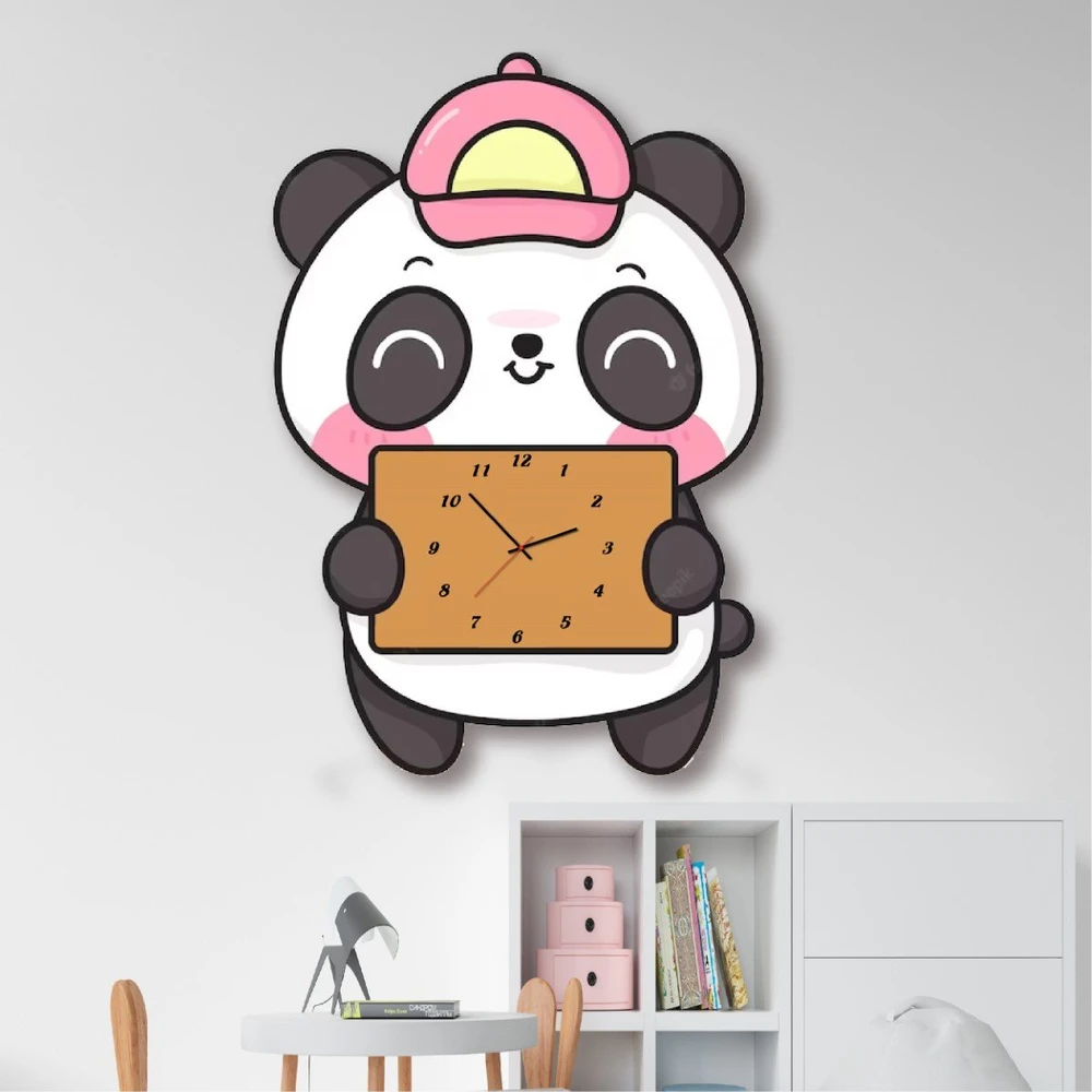 Đồng Hồ Gỗ Treo Tường Hình Gấu Trúc Panda