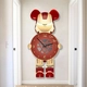 Tranh đồng hồ treo tường nhân vật Gấu Bearbrick tráng gương UV