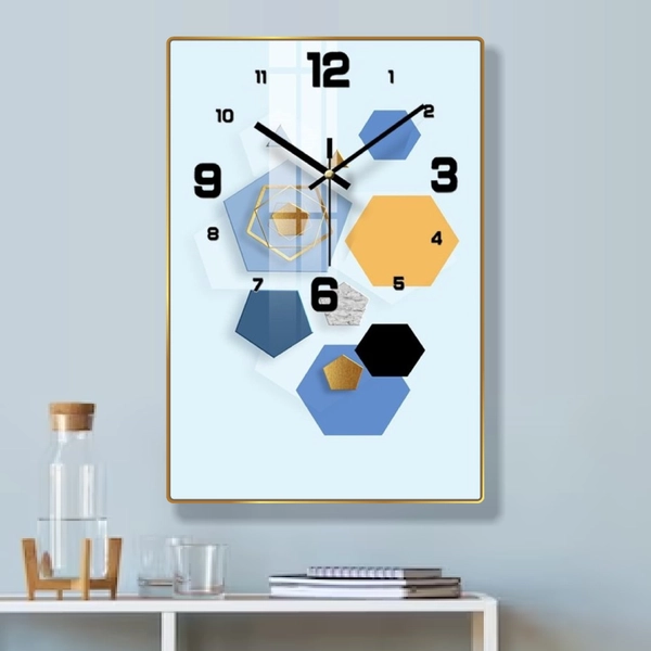 Tranh đồng hồ treo tường tráng gương nghệ thuật hiện đại 503