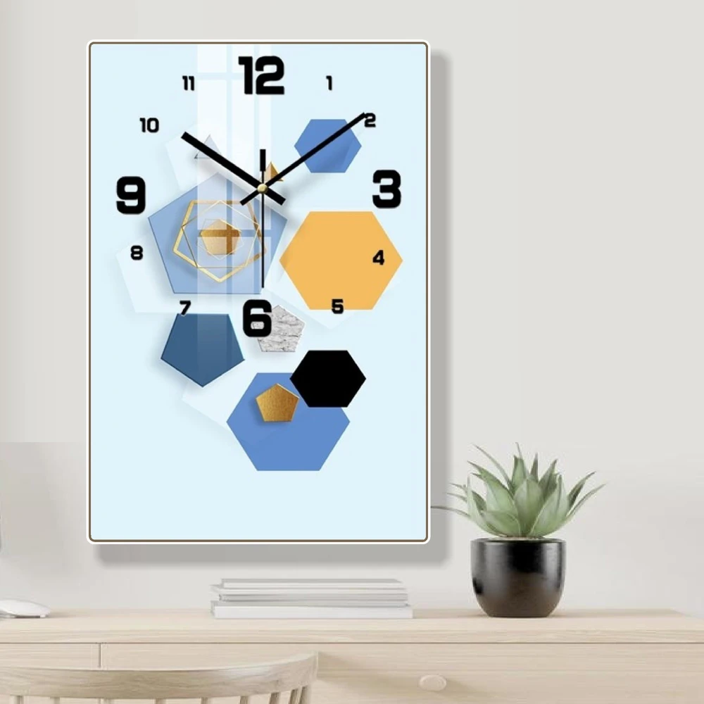 Tranh đồng hồ treo tường tráng gương nghệ thuật hiện đại 503