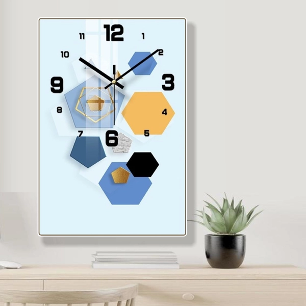 Tranh đồng hồ treo tường tráng gương nghệ thuật hiện đại 503