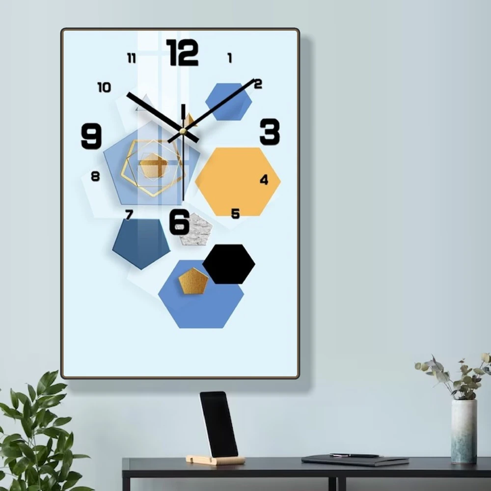 Tranh đồng hồ treo tường tráng gương nghệ thuật hiện đại 503