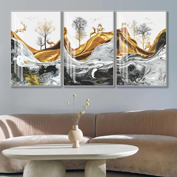 Tranh Treo Tường Hươu Nghệ Thuật 3D