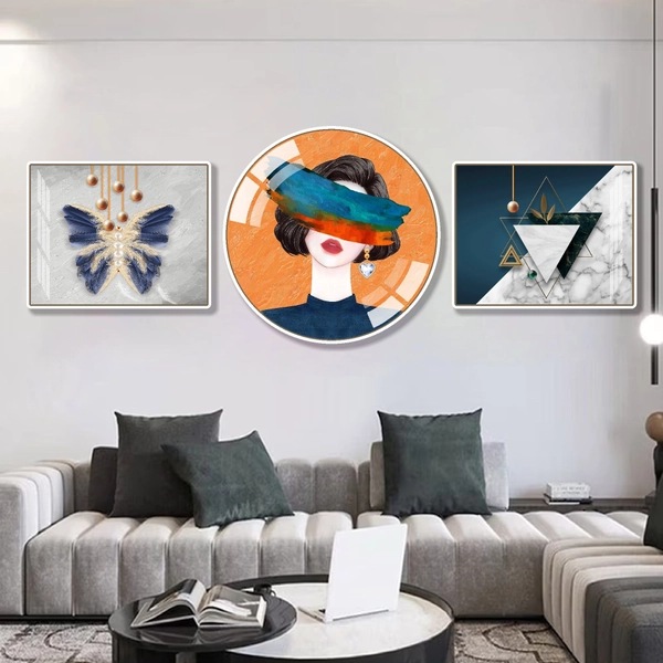 Tranh Treo Tường Trang Trí Cô Gái Nghệ Thuật Sang Trọng