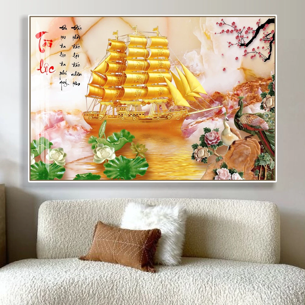Tranh Treo Tường Thuận Buồm Xuôi Gió Tài Lộc Mẫu 535