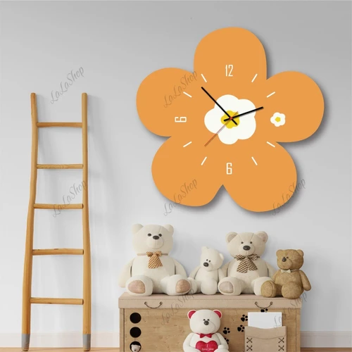 Đồng Hồ Gỗ Treo Tường Hình Hoa
