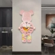 Tranh đồng hồ treo tường nhân vật Gấu Bearbrick tráng gương UV
