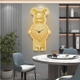 Tranh Đồng Hồ Treo Tường Nhân Vật Gấu Bearbrick Tráng Gương Nghệ Thuật