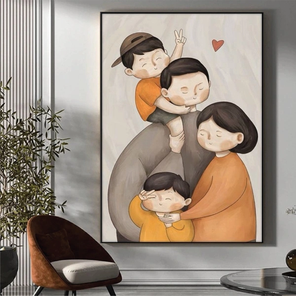 Tranh Treo Tường Ảnh Chân Dung Gia Đình 01