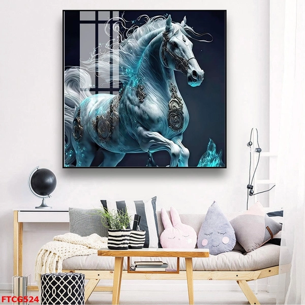 Tranh treo tường tráng gương Ngựa phong thủy cung hoàng đạo