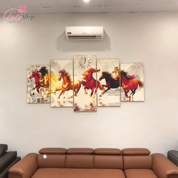 Tranh đồng hồ mã đáo thành công DH243