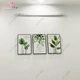 Tranh treo tường bộ 3 lá xanh nhiệt đới