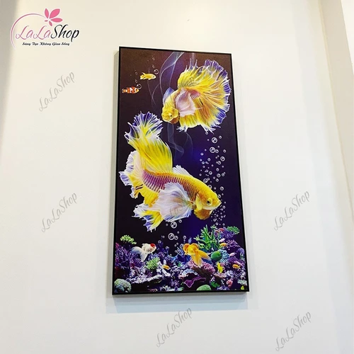 Tranh treo tường song ngư nghệ thuật