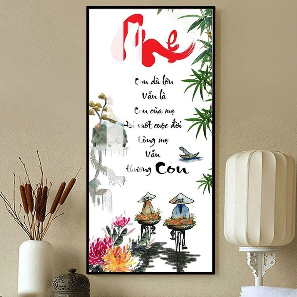 Tranh Treo Tường Thư Pháp Chữ Mẹ