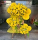 Lẵng hoa sáp mừng khai trương cao 1m5 sắc vàng mẫu 819