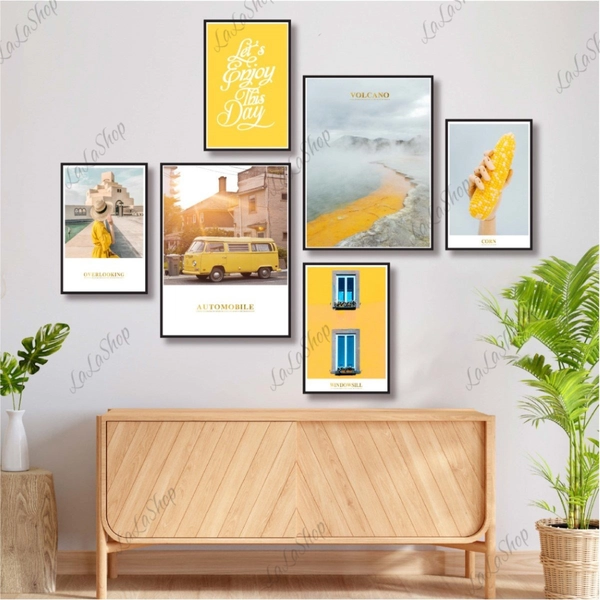 Set 6 Tranh Dán Tường Phong Cảnh Biển có keo sẵn