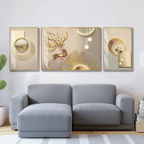 Tranh treo tường hươu nghệ thuật trừu tượng hiện đại mẫu 685